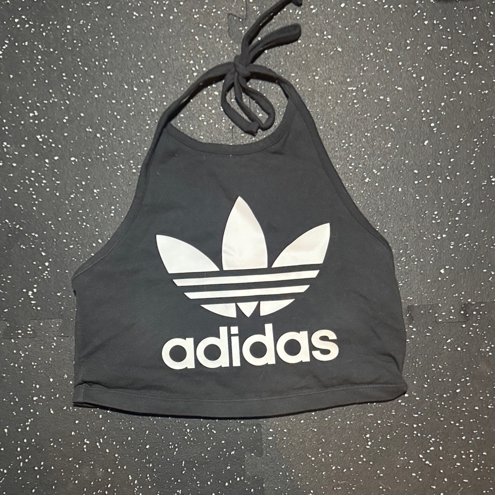 Adidas Black and White Halter Top